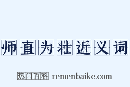 师直为壮近义词是什么意思的图片